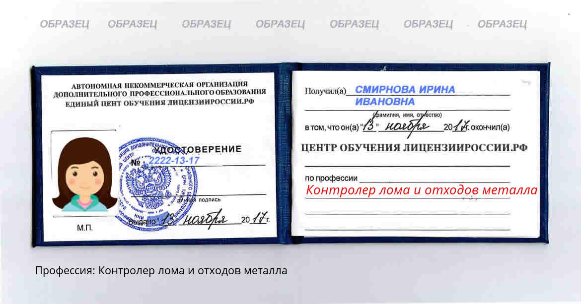 Контролер лома и отходов металла Николаевск-на-Амуре